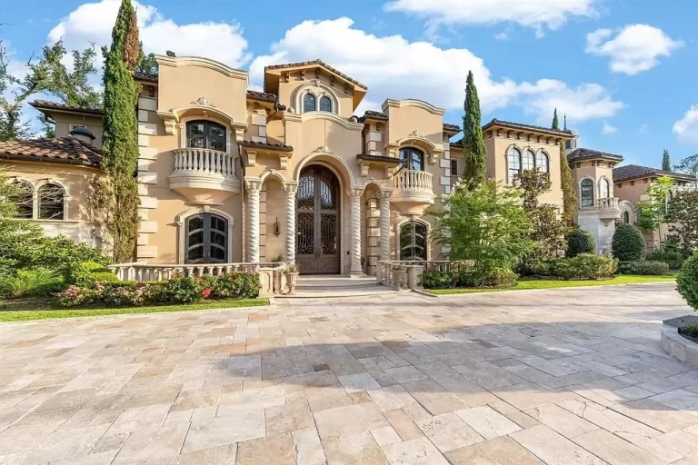 Meticulously Designed Classic Mediterranean Mansion with Utmost Sophistication and Luxury in Houston Asking for $5,750,000