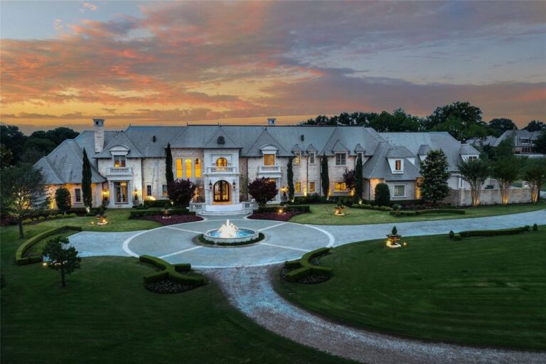 Chateau Lumier, a Truly Picturesque McKinney Estate Boasts Exquisite Architectural Detailing for Sale at $9,995,000