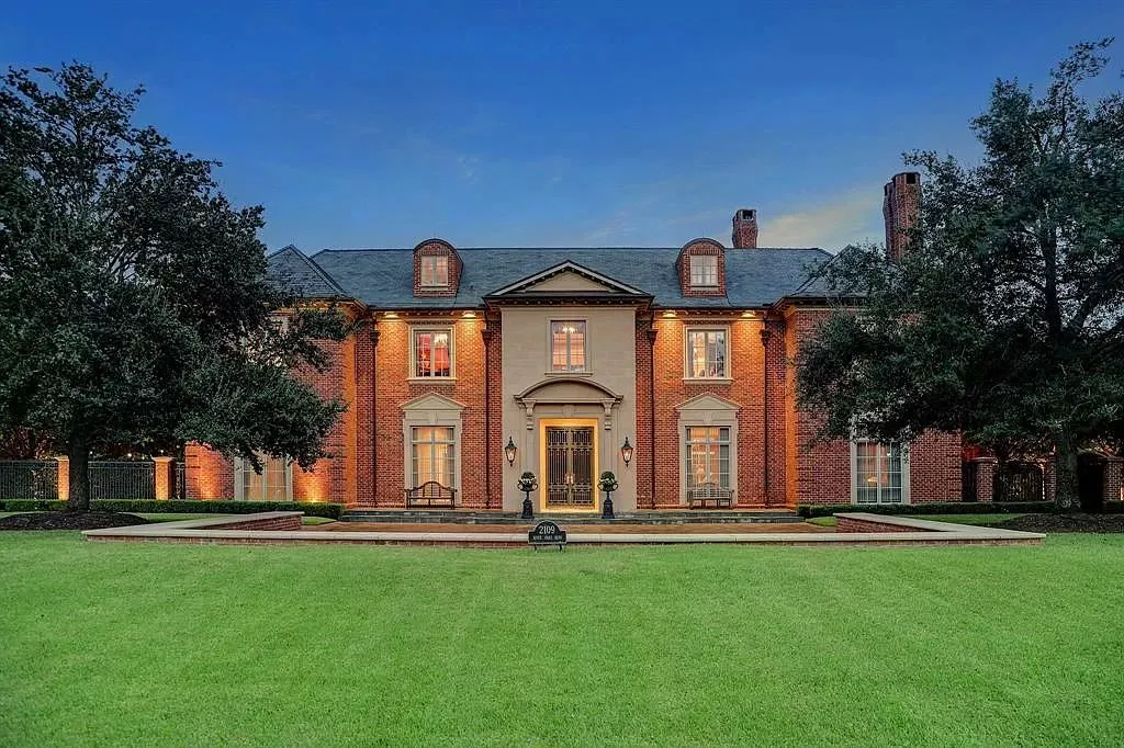 For Sale at $14.5 Million, This Beautiful River Oaks Custom Home in Houston has Large Entertaining and Living Spaces