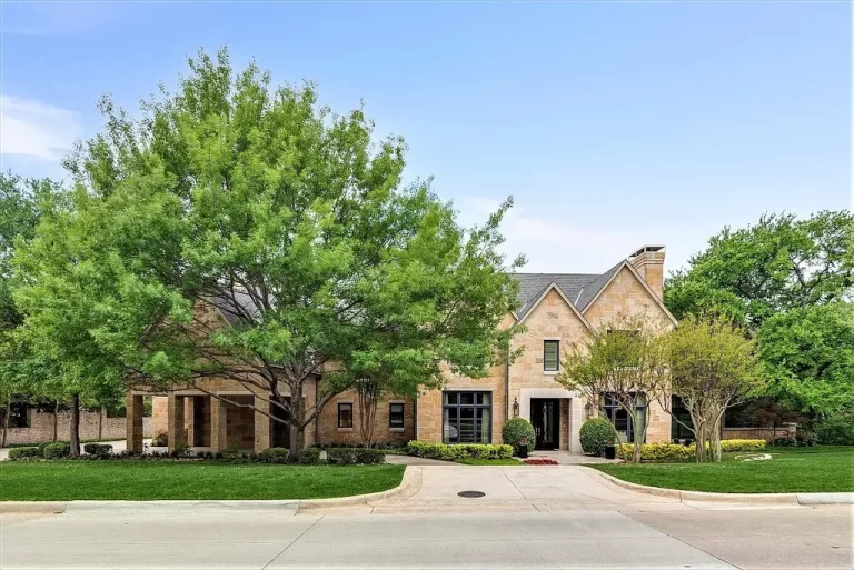 Transitional-styled Creekside Home in a Highly Sought-after Gated Community in Dallas for Sale at $4,995,000