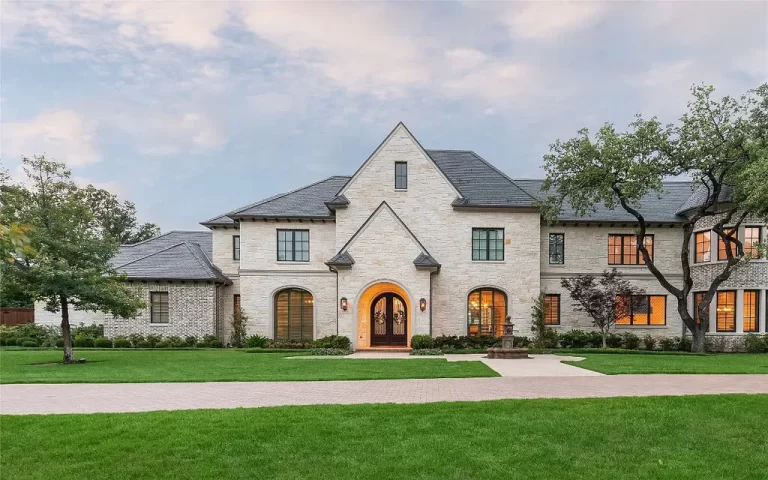 Beautiful Dallas Estates Custom Estate Features Gorgeous and Light Filled Spaces for Sale at $8,350,000