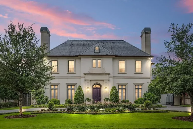 Listed at $4,495,000, Experience Traditional and Contemporary Unite in this Modern neo-classical Houston Residence