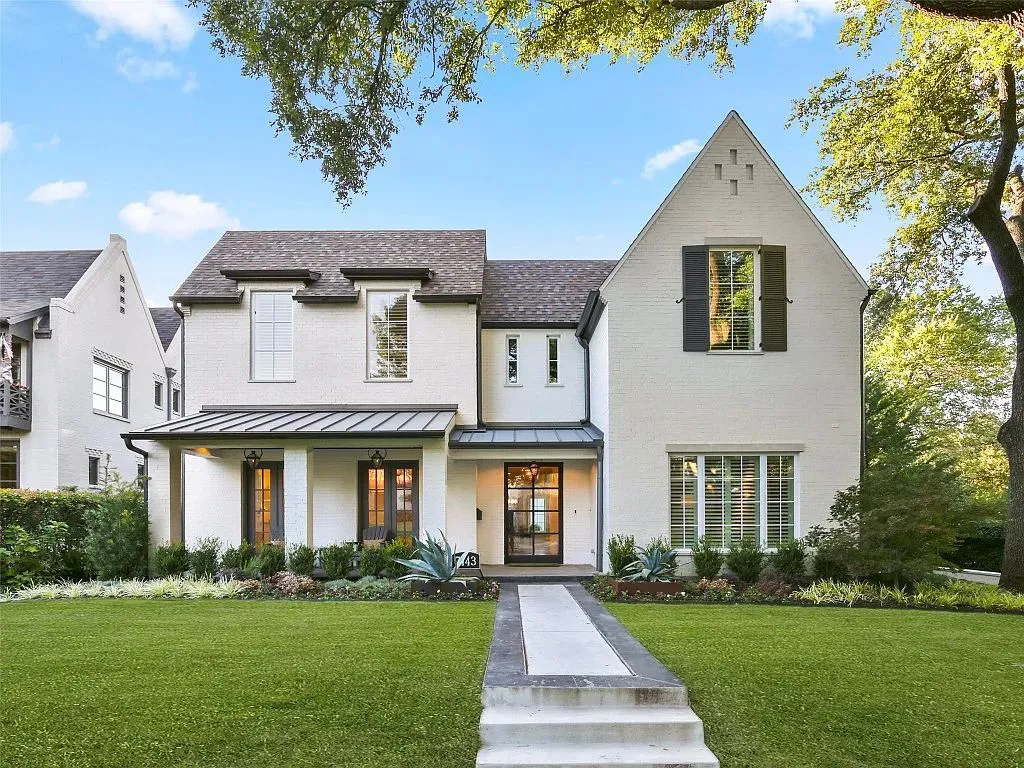 Exquisite Modern Tudor in Dallas, Perfect Location for Outdoor Entertaining & Daily Enjoyment Asked $3,495,000