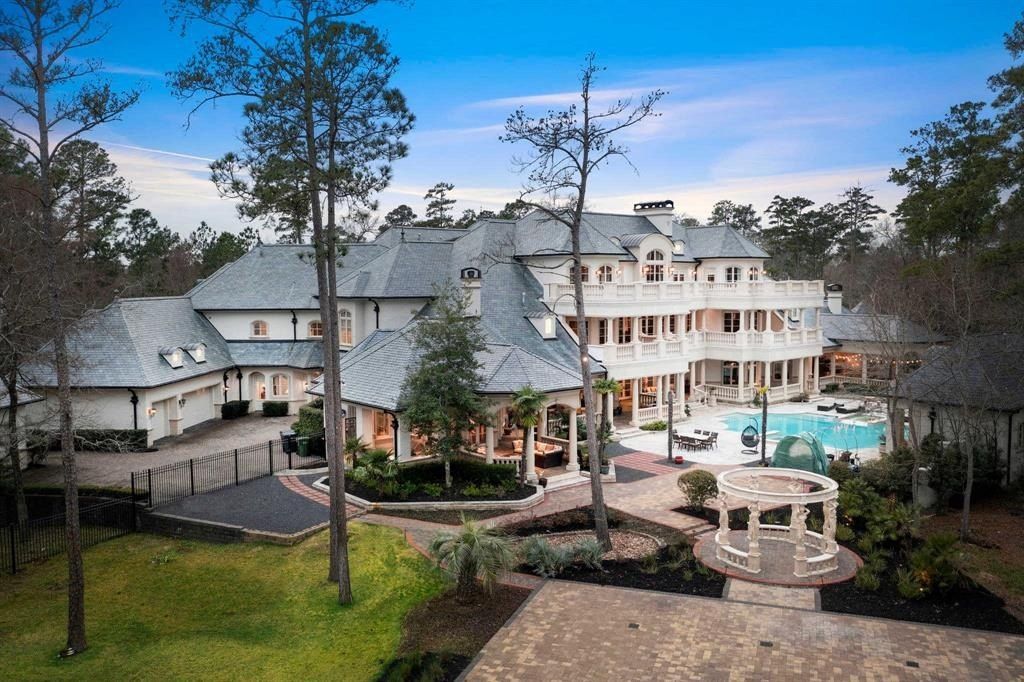 At The Woodlands, Texas: Opulent Mansion Filled with Grace and Timeless Architectural Detail, Listed at $13 Million