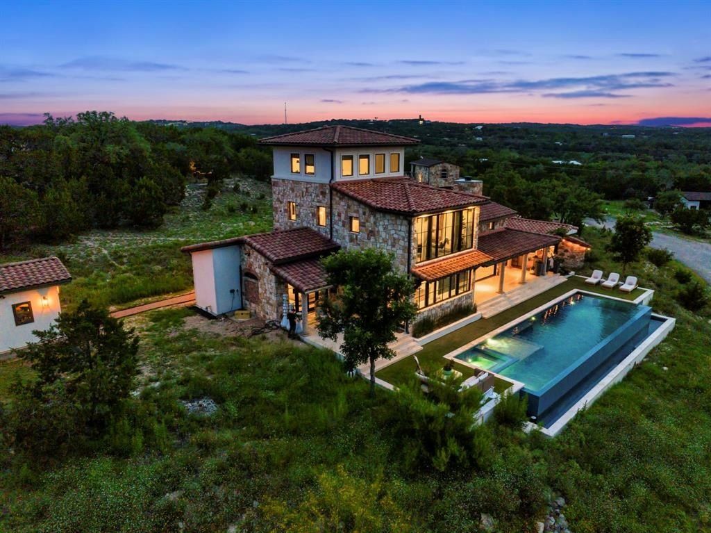 Captivating blend of modern and rustic italian farmhouse retreat in scenic hill country spicewood now available for 3. 2 million 2