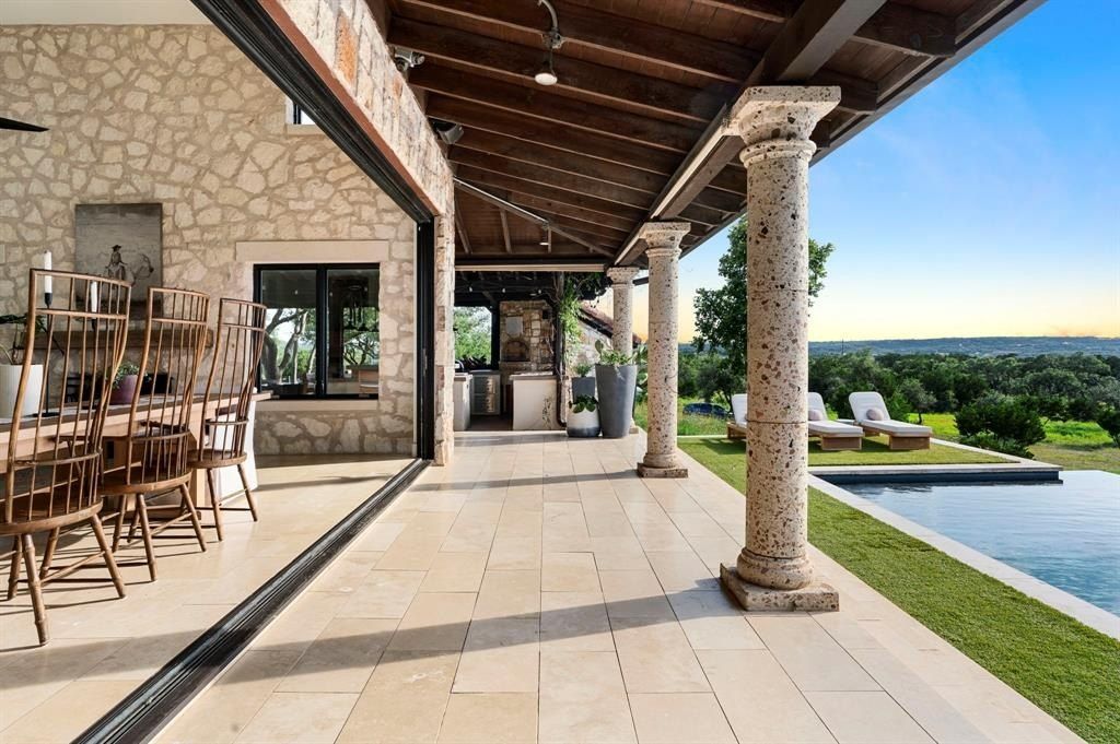 Captivating blend of modern and rustic italian farmhouse retreat in scenic hill country spicewood now available for 3. 2 million 26