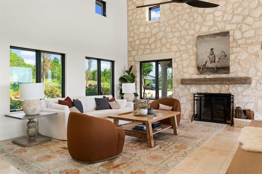 Captivating blend of modern and rustic italian farmhouse retreat in scenic hill country spicewood now available for 3. 2 million 9