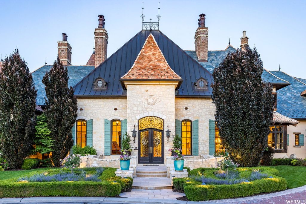 Captivating french inspired estate a timeless masterpiece in utahs heart offered at 7. 8 million 2