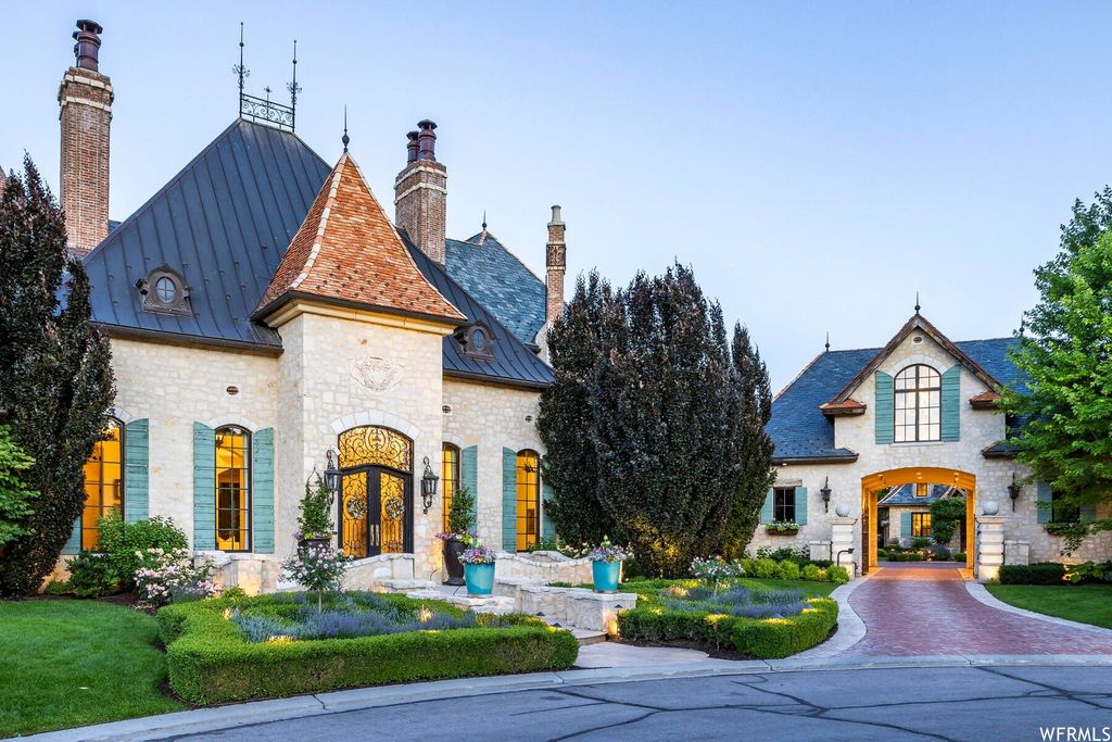 Captivating french inspired estate a timeless masterpiece in utahs heart offered at 7. 8 million 34