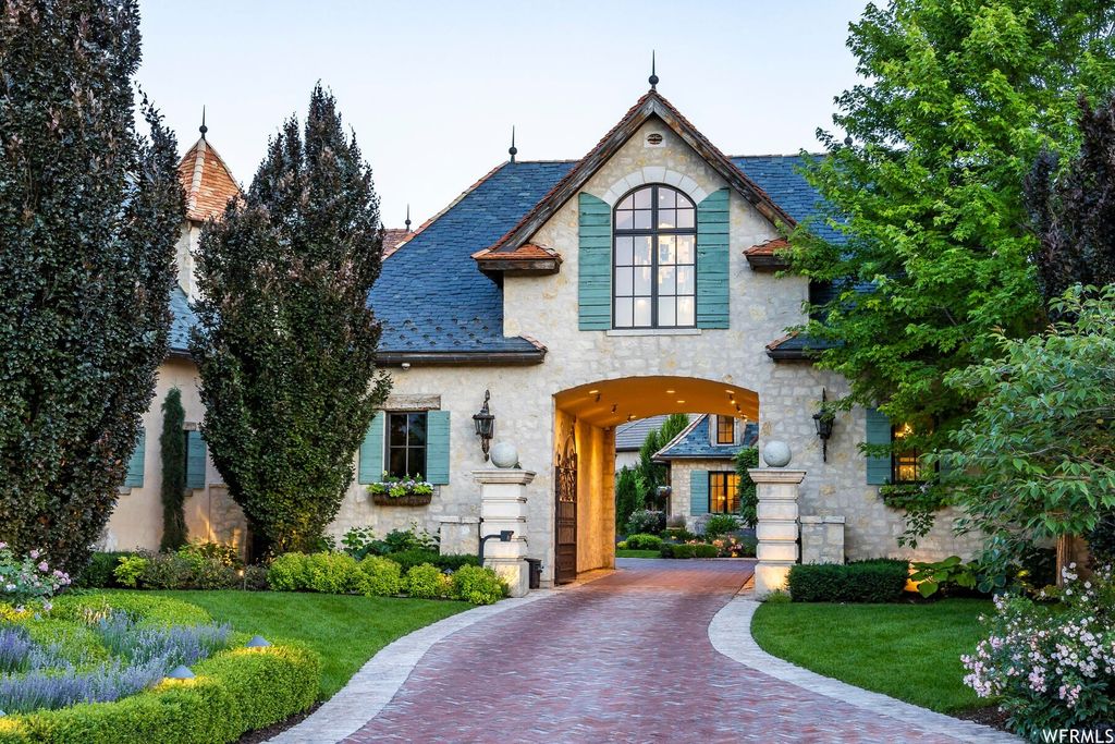 Captivating french inspired estate a timeless masterpiece in utahs heart offered at 7. 8 million 35