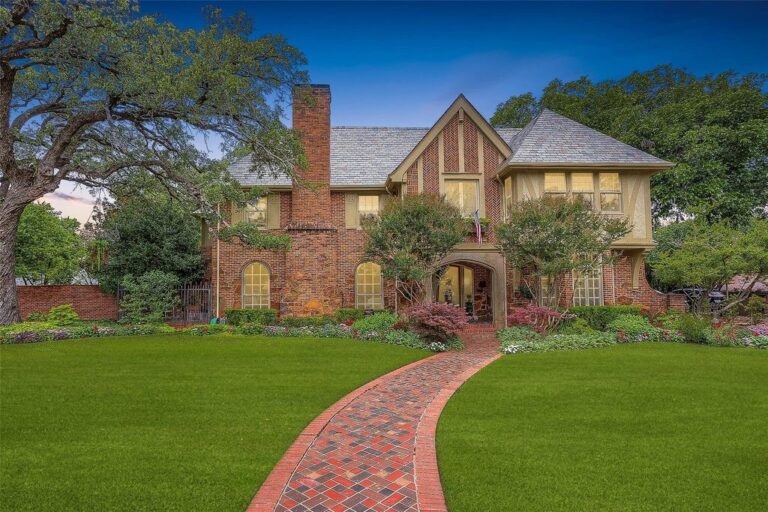 Early English Revival: Masterpiece 1930 Home by Architect Joseph Pelich in Fort Worth, Texas