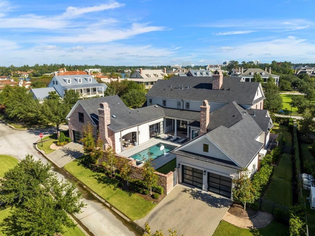 Elegant custom home with breathtaking views of georgian row park in the woodlands texas listed at 4. 495 million 2