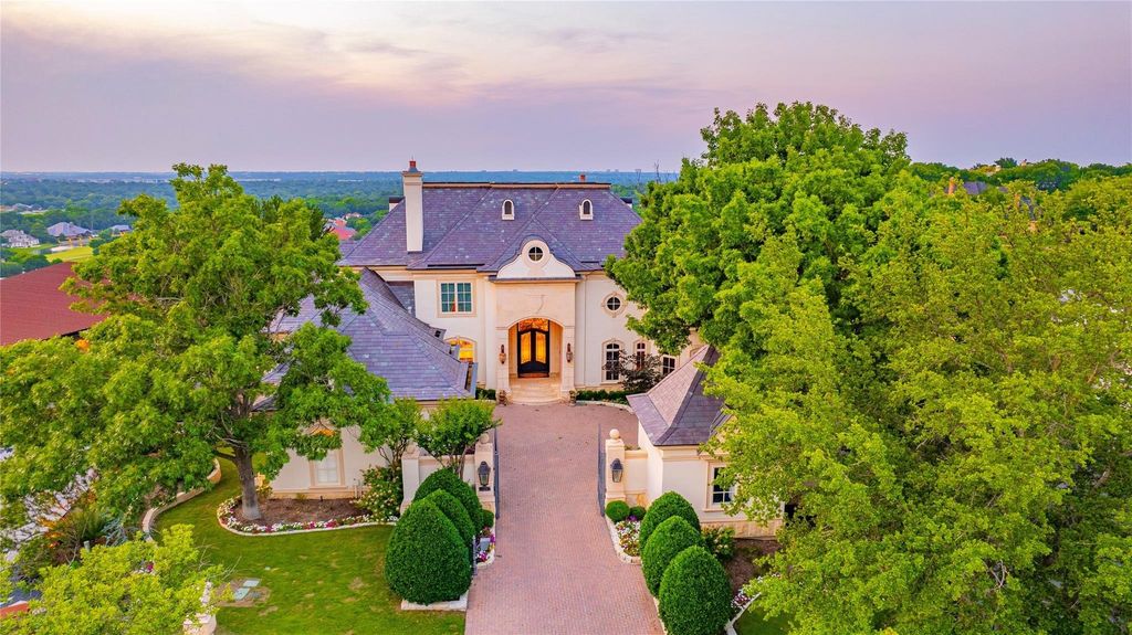 Elegant french chateau captivating mira vista estate in fort worth texas now available for 3. 95 million 3