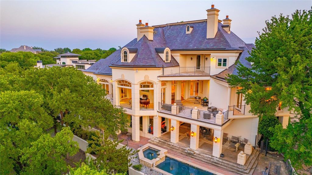 Elegant french chateau captivating mira vista estate in fort worth texas now available for 3. 95 million 4