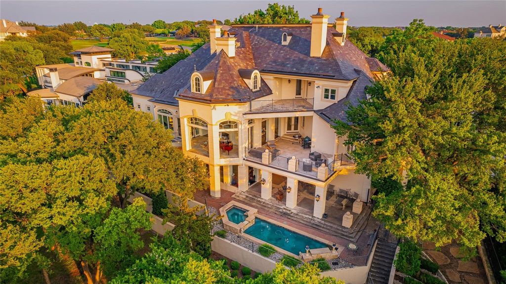 Elegant french chateau captivating mira vista estate in fort worth texas now available for 3. 95 million 5