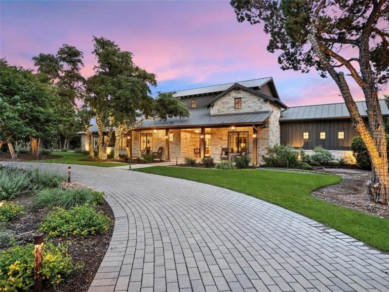 Elegant Hilltop Custom Home in Gated Waterfront Community of Spicewood Offered at $3.195 Million