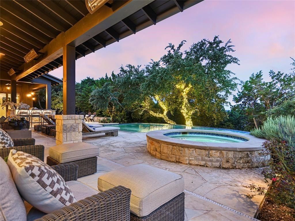 Elegant hilltop custom home in gated waterfront community of spicewood offered at 3. 195 million 32