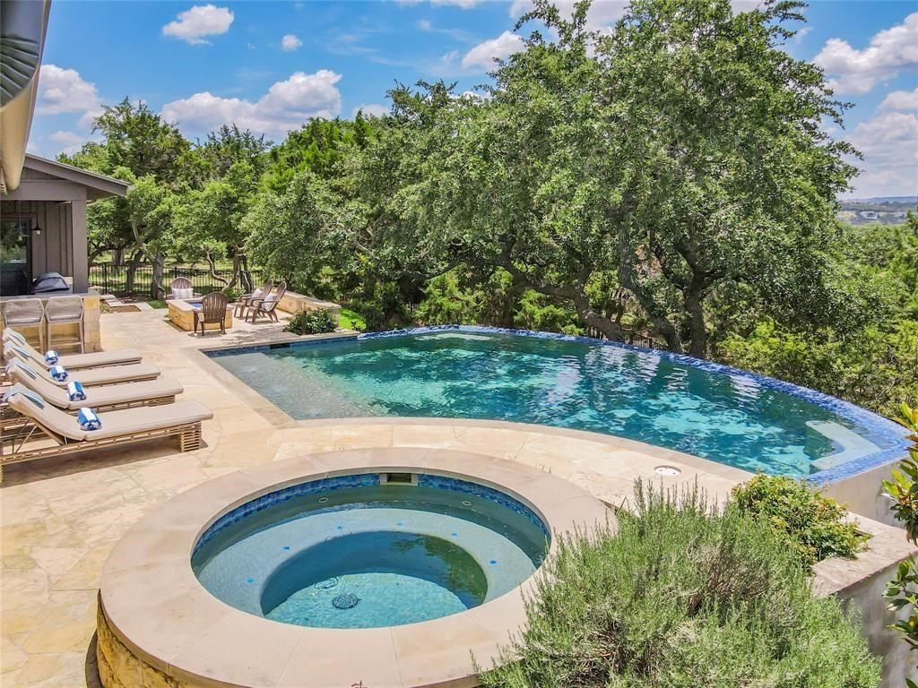 Elegant hilltop custom home in gated waterfront community of spicewood offered at 3. 195 million 37