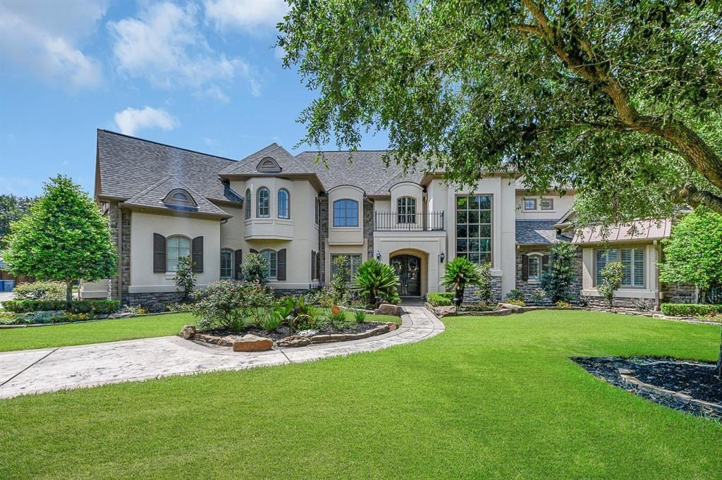 Elegant katy texas property boasts stylish modern home and private resort style pool priced at 1. 685 million 3