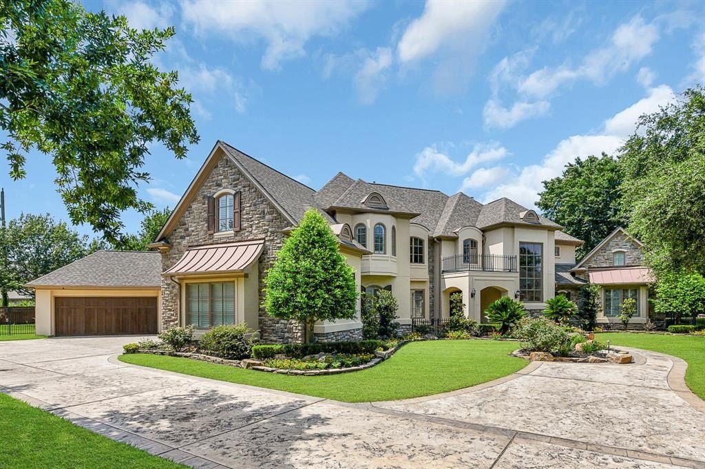 Elegant katy texas property boasts stylish modern home and private resort style pool priced at 1. 685 million 4