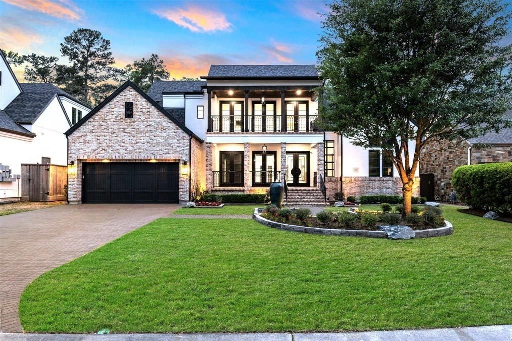 Elegant modern residence with timeless charm in the woodlands texas offered at 2. 999 million 1 2