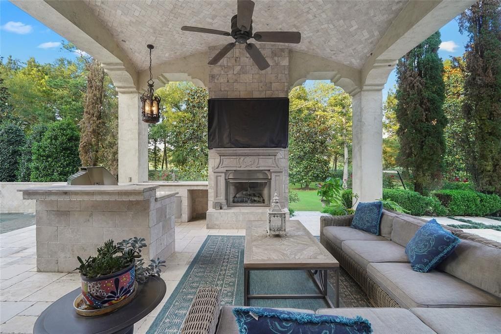 French manor in the woodlands texas enchanting vistas of verdant gardens luxurious architecture priced at 3. 295 million 21
