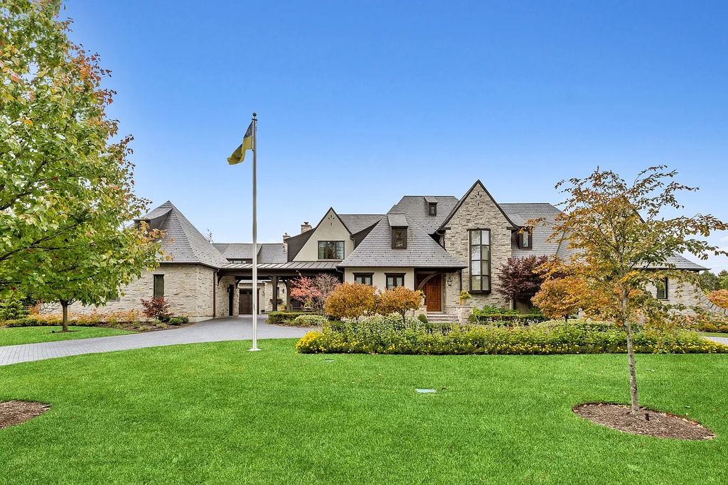 Illinois marvel architectural beauty intricate stonework and lush landscaping priced at 4799 million 2