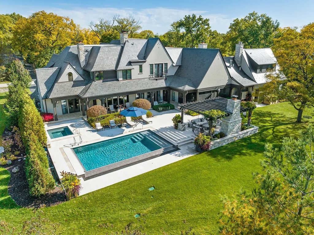 Illinois marvel architectural beauty intricate stonework and lush landscaping priced at 4799 million 5