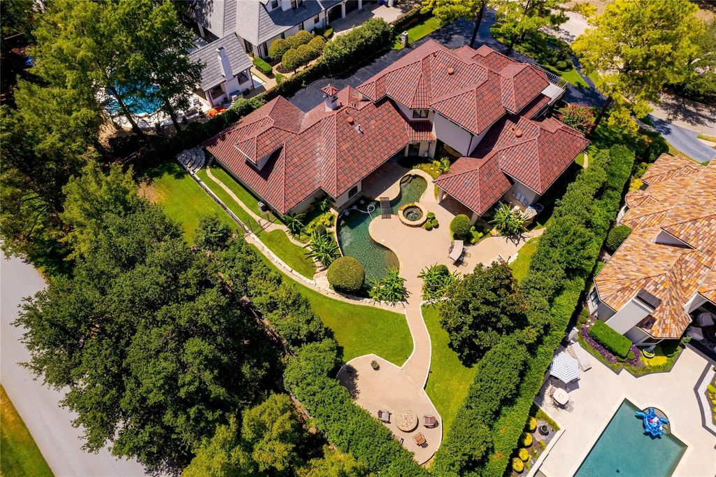 Mediterranean haven in prestigious montclair parc colleyville priced at 2. 5 million and showcasing enchanting views 18