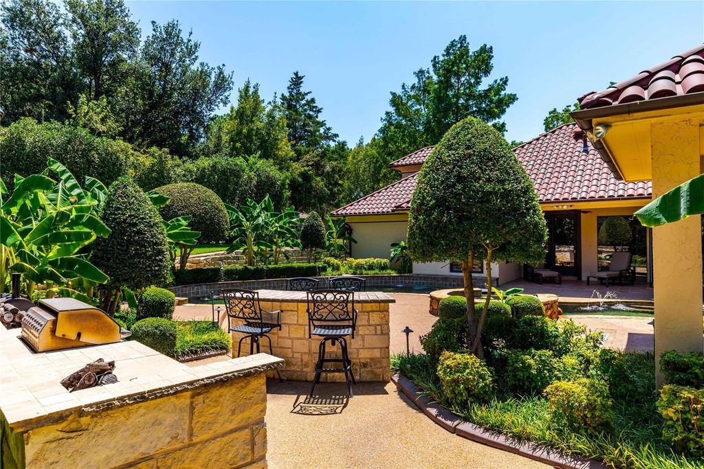 Mediterranean haven in prestigious montclair parc colleyville priced at 2. 5 million and showcasing enchanting views 7