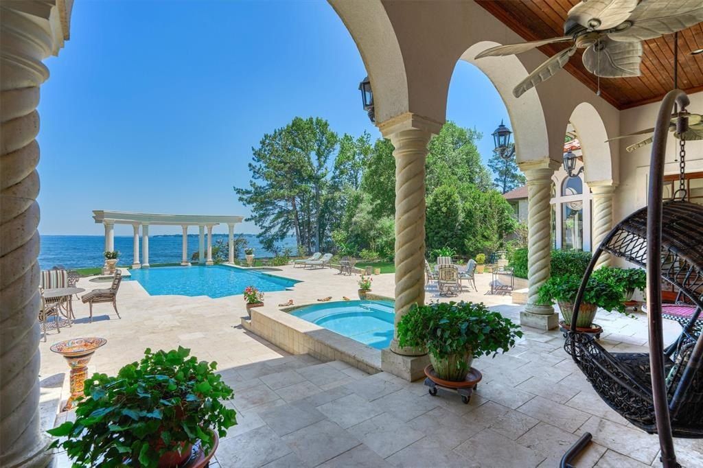 Mediterranean waterfront villa on lake conroe in montgomery asking 4. 495 million 12