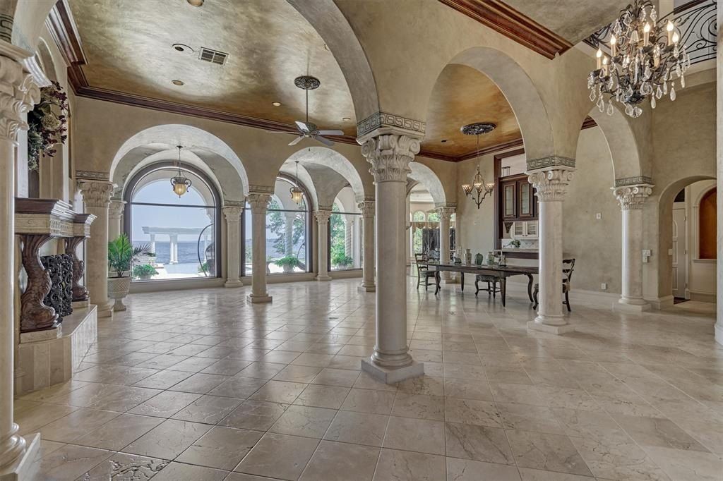 Mediterranean waterfront villa on lake conroe in montgomery asking 4. 495 million 17