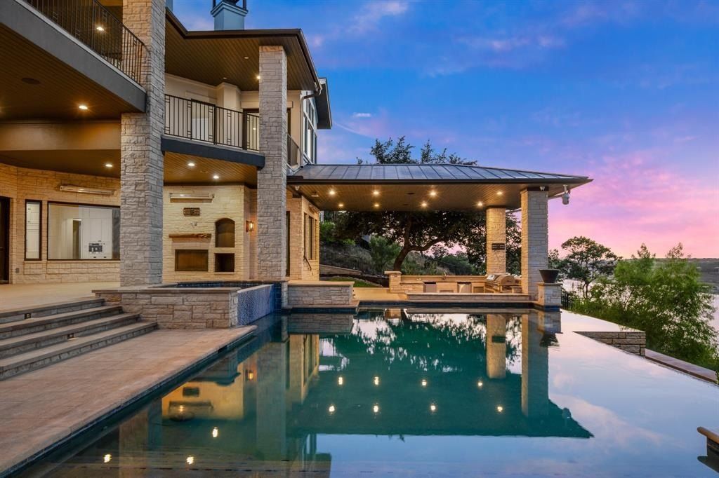 Panoramic lake travis views from this prime waterfront home in spicewood listed at 6 million 31