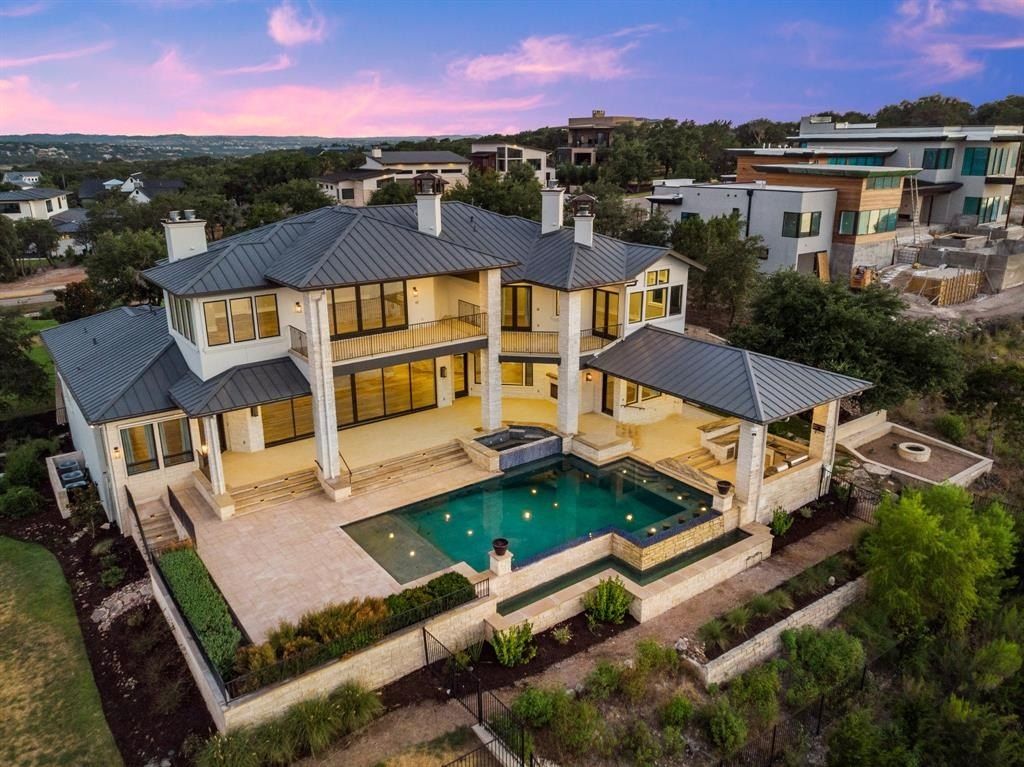 Panoramic lake travis views from this prime waterfront home in spicewood listed at 6 million 38