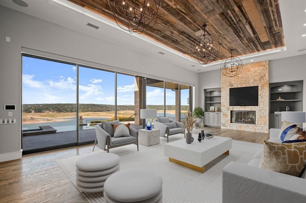 Panoramic lake travis views from this prime waterfront home in spicewood listed at 6 million 9