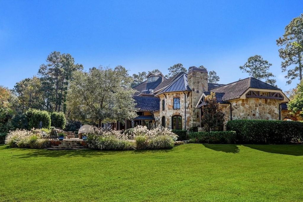 Resort style home showcasing breathtaking views of jack nicklaus signature golf course in the woodlands texas listed for 4. 8 million 49