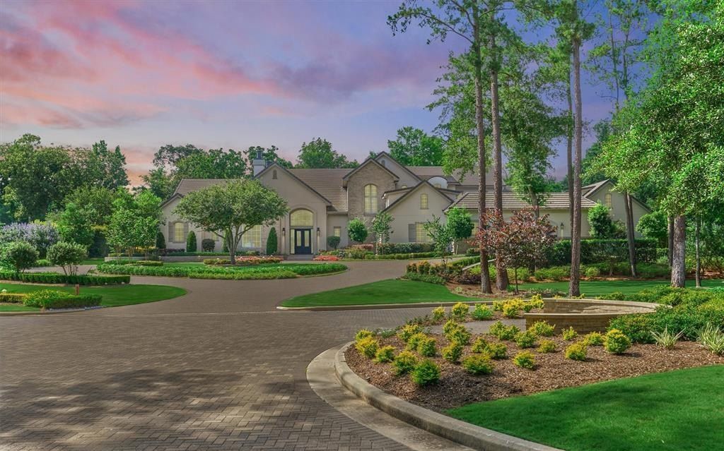 Sophisticated home resting on 1. 75 acres alongside the 18th hole of woodforest golf club montgomery listed at 4. 1 million 3