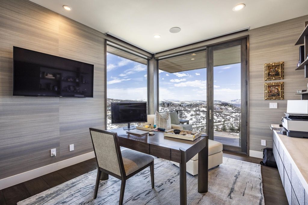 Spectacular contemporary home with panoramic park city ski resort views in utah listed at 13. 5 million 10