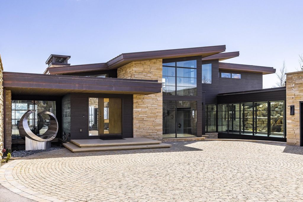 Spectacular contemporary home with panoramic park city ski resort views in utah listed at 13. 5 million 2