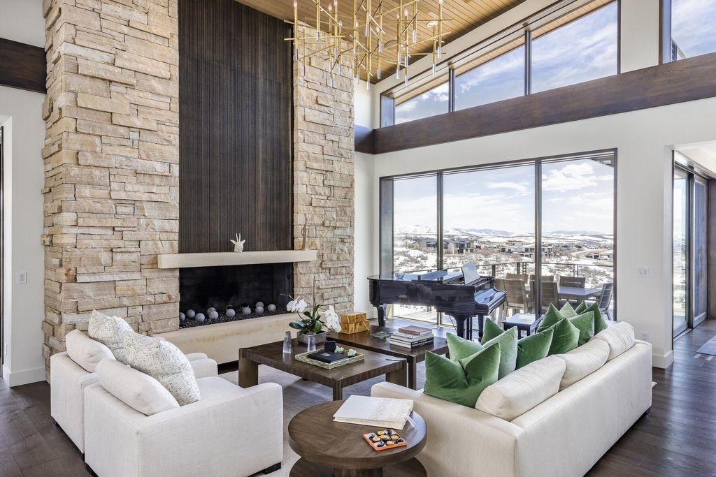 Spectacular contemporary home with panoramic park city ski resort views in utah listed at 13. 5 million 3