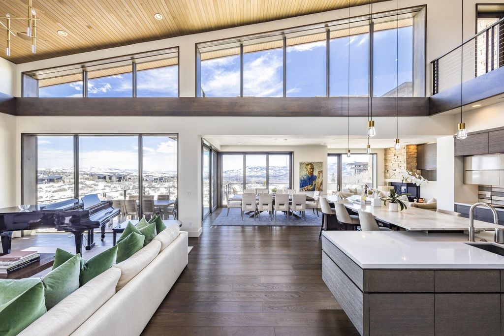 Spectacular contemporary home with panoramic park city ski resort views in utah listed at 13. 5 million 4