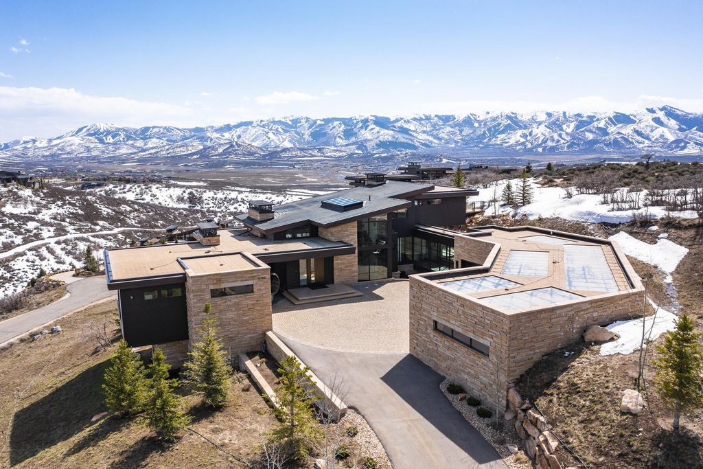 Spectacular contemporary home with panoramic park city ski resort views in utah listed at 13. 5 million 48