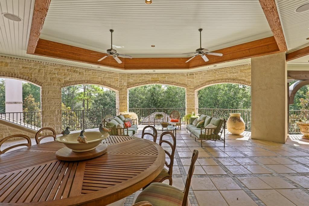 Tranquil oasis resort style pool and lush landscaping offer serenity in the woodlands texas asking for 5. 95 million 25