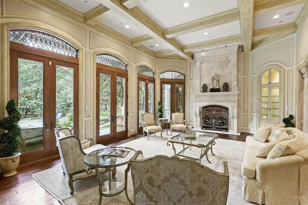 Tranquil oasis resort style pool and lush landscaping offer serenity in the woodlands texas asking for 5. 95 million 8