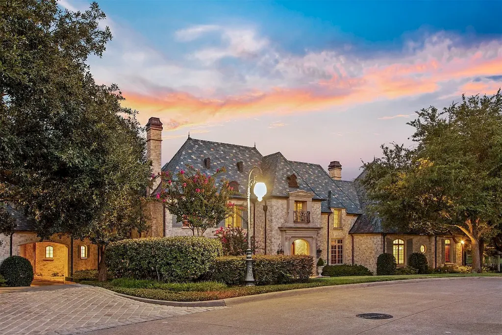 The Dallas Masterpiece in the Exclusive, Gated Los Arboles Community for Sale at $5,250,000