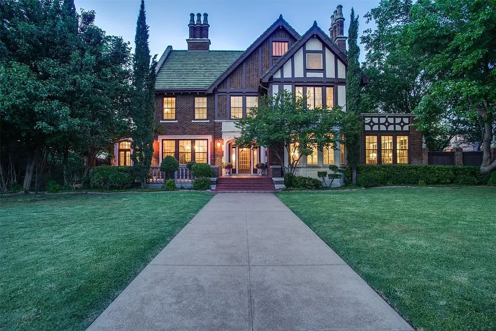 Magnificent Tudor Revival Manor in Dallas Features Lavishly Appointed Details at Every Corner Asking for $3,195,000