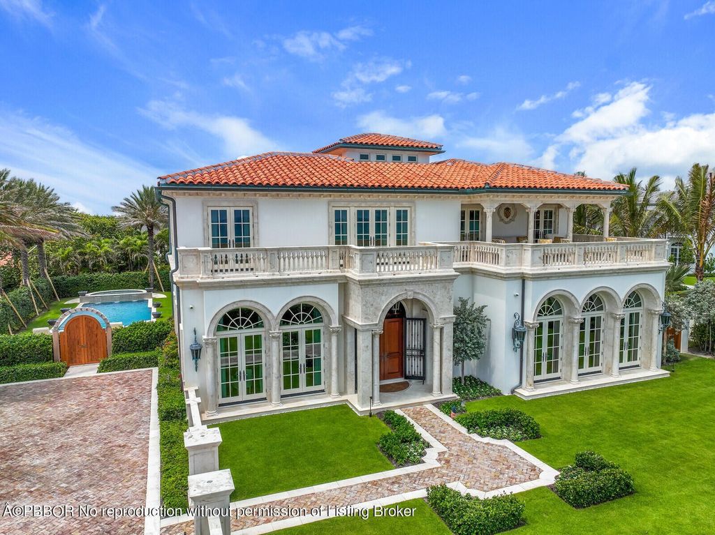 A mediterranean oceanfront villa in palm beach florida asking for 57. 85 million 2