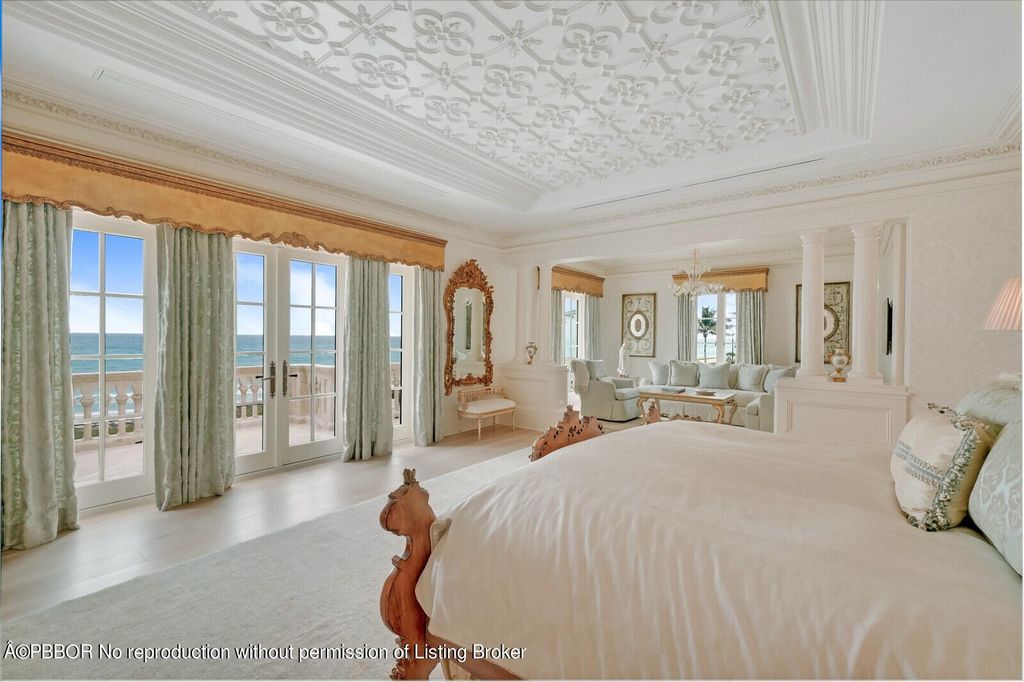 A mediterranean oceanfront villa in palm beach florida asking for 57. 85 million 26