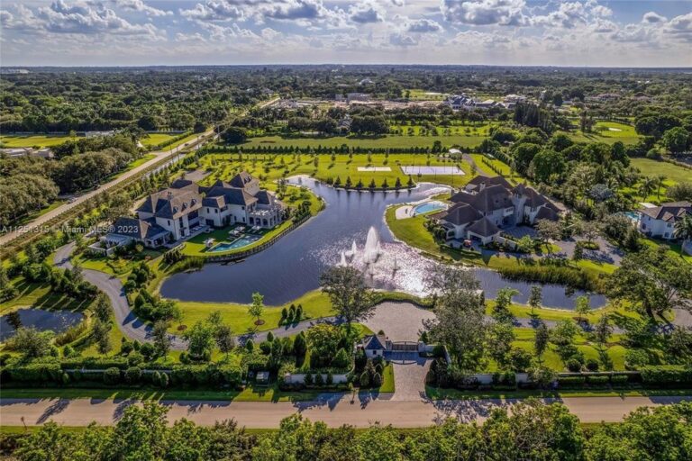 Luxurious 11 Acre Estate with Twin French Country Mansions and Private Lake in Fort Lauderdale, Florida Listed at $47 Million