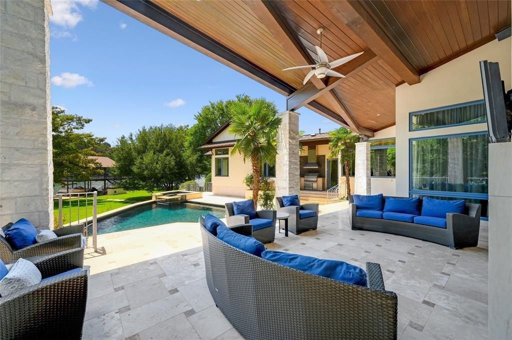 Resort style lake austin living 200 feet of waterfront paradise listed at 14. 95 million 40